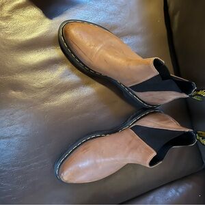 Dr. Martens Brown Chelsea Ankle Boots with Black Elastic